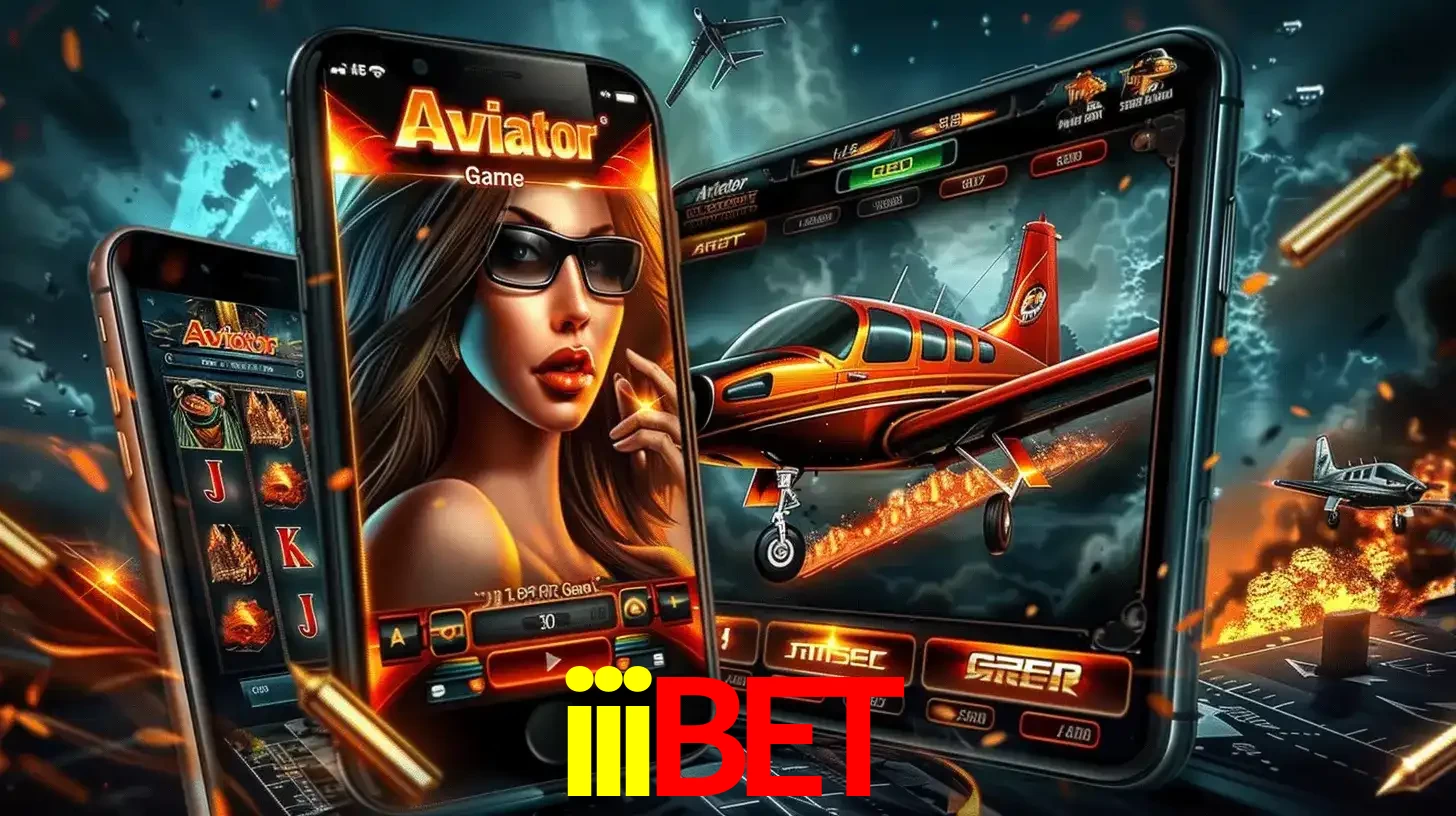 O popular jogo de apostas Aviator exibido em vários celulares e tablets, mostrando a interface emocionante e a ação de voo disponíveis para jogar agora no iiibet.